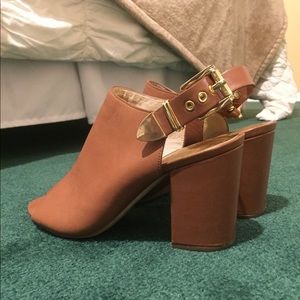 Michael Kors Maeve Slingback Sandal Brown Leather